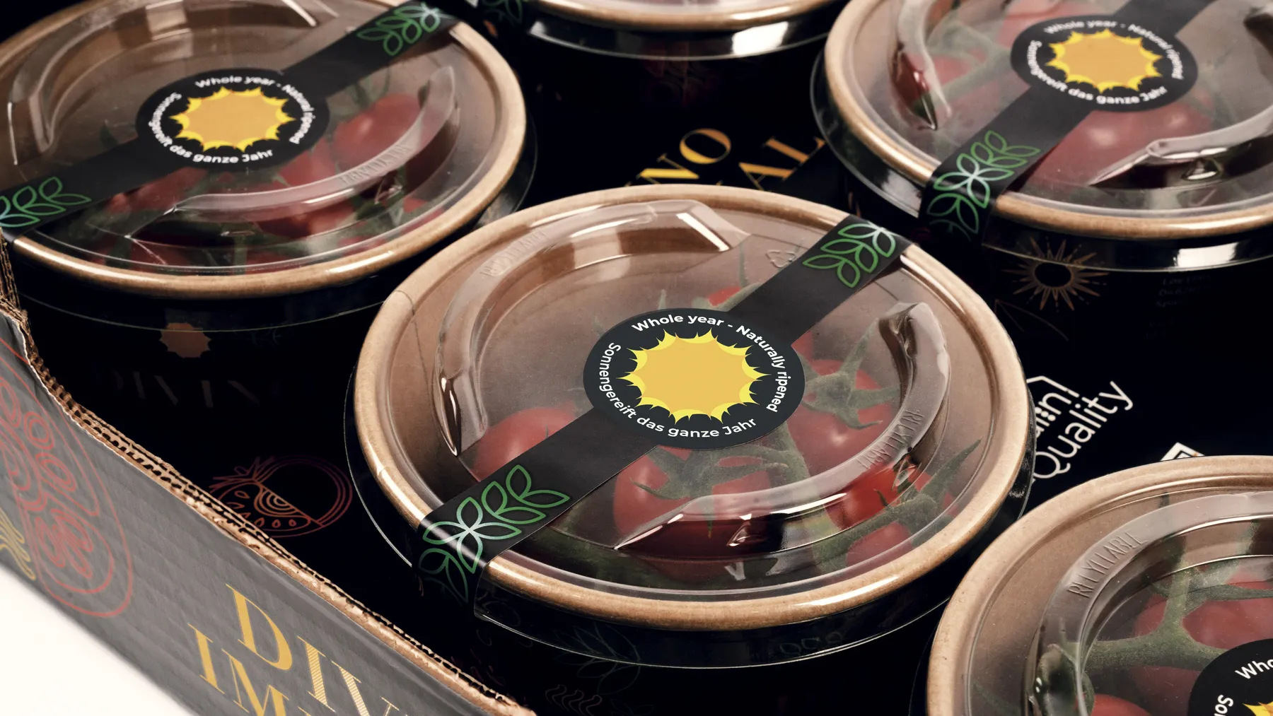 Envases Pokebowl de Divino Imperial con tomate cherry en rama